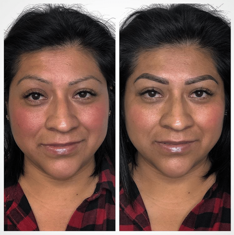 microblading with ombre brow